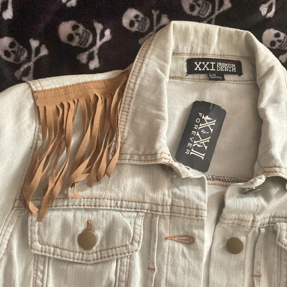 XXI Premium Denim frill jacket - Picture 2 of 5